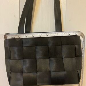 Chic Black Woven Shoulder Bag